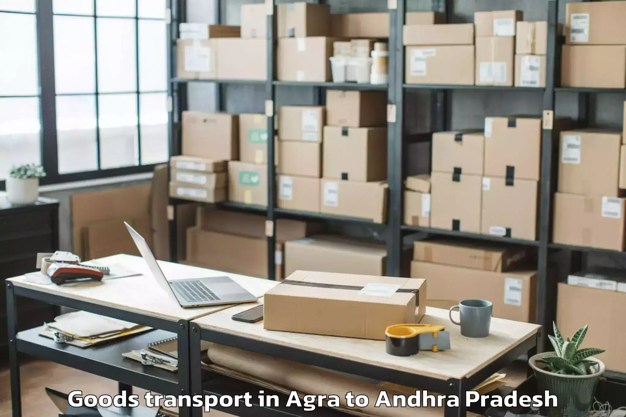 Book Your Agra to Pedapudi Goods Transport Today